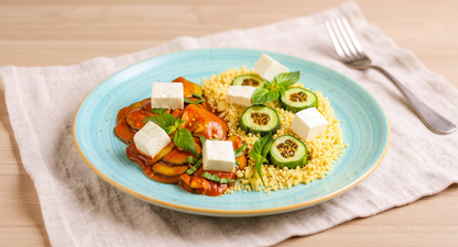 Gegrillte Gurke mit Feta