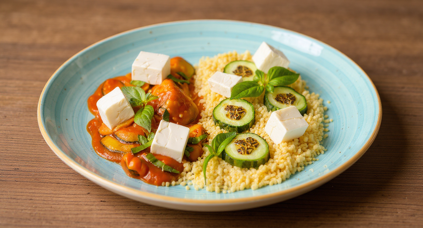 Gegrillte Gurke mit Feta