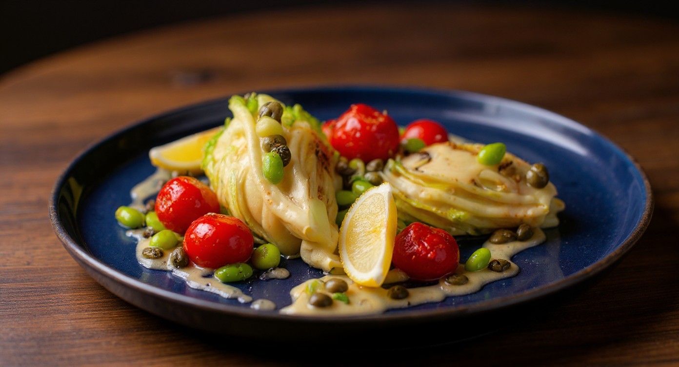 Lauwarmer Romanasalat